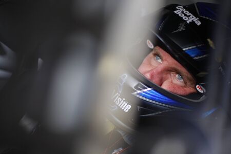 Ft. Worth, TX - Apr 08, 2016: Clint Bowyer (15) practices for the Duck Commander 500 at the Texas Motor Speedway in Ft. Worth, TX.のeditorial素材