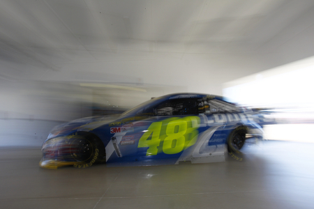 Homestead, FL - Nov 18, 2016: Jimmie Johnson (48) heads out to practice for the Ford EcoBoost 400 at the Homestead-Miami Speedway in Homestead, FL.のeditorial素材