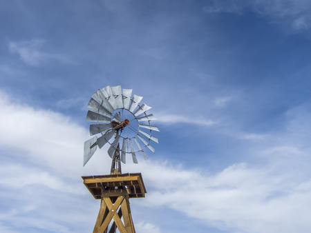 Windmill against a blue sky