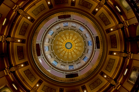 The Michigan State Capitol is the building that houses the legislative branch of the government of the U.S. state of Michigan. It is in the portion of the state capital of Lansing which lies in Ingham County.のeditorial素材