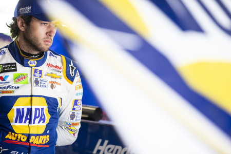 May 11, 2018 - Kansas City, Kansas, USA: Chase Elliott (9) gets ready to practice for the KC Masterpiece 400 at Kansas Speedway in Kansas City, Kansas.のeditorial素材