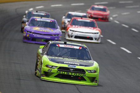 May 26, 2018 - Concord, North Carolina, USA: Brad Keselowski (22) brings his car through the turns during the Alsco 300 at Charlotte Motor Speedway in Concord, North Carolina.のeditorial素材