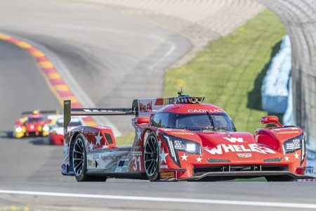 June 30, 2018 - Watkins Glen, New York, USA: The Whelen Engineering Racing Cadillac DPI car practice for the Sahlen's Six Hours At The Glen at Watkins Glen International Raceway in Watkins Glen, New York.のeditorial素材