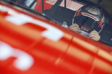 June 29, 2018 - Joliet, Illinois, USA: Ryan Reed (16) straps into his car to practice for the Overton's 300 at Chicagoland Speedway in Joliet, Illinois.のeditorial素材