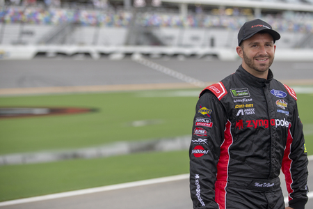 July 06, 2018 - Daytona Beach, Florida, USA: Matt DiBenedetto (32) gets ready to qualify for the Coke Zero Sugar 400 at Daytona International Speedway in Daytona Beach, Florida.のeditorial素材