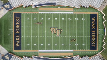 The Wake Forest Demon Deacons football team represents Wake Forest University in the sport of American football. Wake Forest plays its home football games at BB&T Field.のeditorial素材