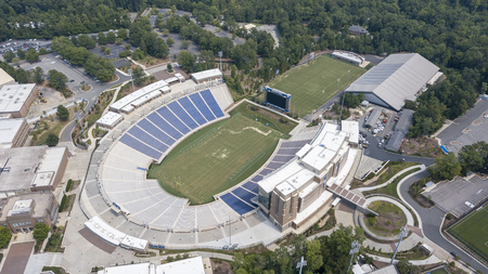 Brooks Field at Wallace Wade Stadium is a 40,004-seat stadium on the campus of Duke University in Durham, North Carolinaのeditorial素材