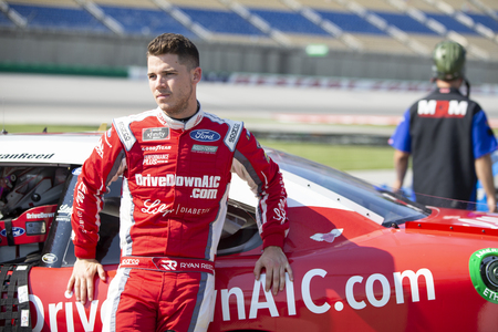 July 13, 2018 - Sparta, Kentucky, USA: Ryan Reed (16) gets ready to qualify for the Alsco 300 at Kentucky Speedway in Sparta, Kentucky.のeditorial素材