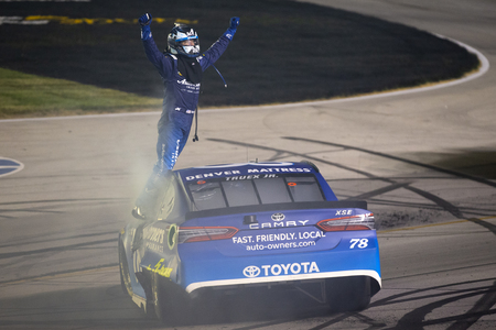 July 14, 2018 - Sparta, Kentucky, USA: Martin Truex, Jr (78) wins the Quaker State 400 at Kentucky Speedway in Sparta, Kentucky.のeditorial素材