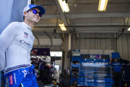 July 13, 2018 - Sparta, Kentucky, USA: Kyle Larson (42) gets ready to practice for the Quaker State...
