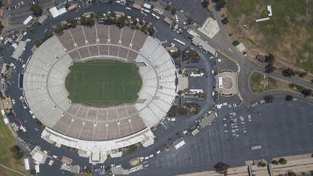 July 26, 2018 - Pasadena, California, USA: The Rose Bowl is a United States outdoor athletic stadium, located in Pasadena, California, a northeast suburb of Los Angeles.のeditorial素材