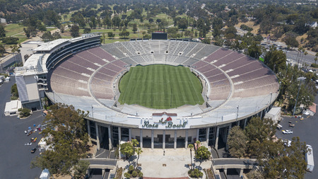 July 26, 2018 - Pasadena, California, USA: The Rose Bowl is a United States outdoor athletic stadium, located in Pasadena, California, a northeast suburb of Los Angeles.のeditorial素材