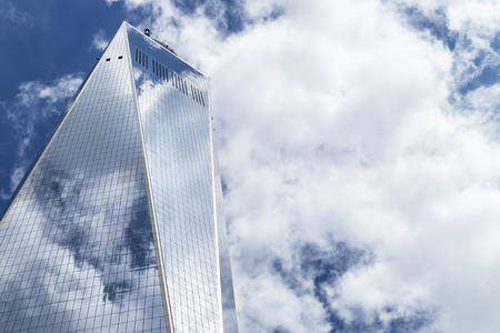 Views of the World Trade Center and Freedom Tower in downtown New York Cityのeditorial素材