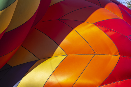 Fans enjoy a balloon launch at a local festivalの写真素材