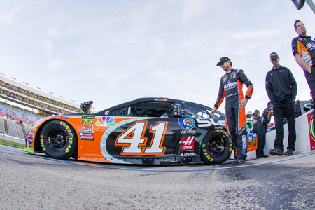 November 02, 2018 - Ft. Worth, Texas, USA: Kurt Busch (41) hangs out on pit road prior to qualifying...