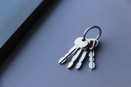 Vintage keys to a late model automobileの写真素材