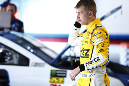 April 26, 2019 - Talladega, Alabama, USA: William Byron (24) gets ready to practice for the GEICO 500 at Talladega Superspeedway in Talladega, Alabama.のeditorial素材
