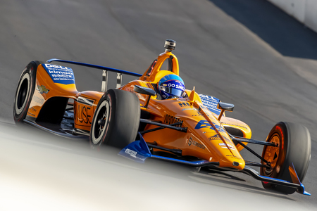 May 18, 2019 - Indianapolis, Indiana, USA: FERNANDO ALONSO (66) of Spain prepares to practice for the Indianapolis 500 at Indianapolis Motor Speedway in Indianapolis, Indiana.のeditorial素材