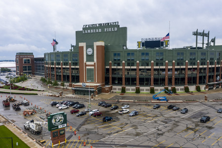 June 25, 2019 - Green Bay, Wisconsin, USA: Historic Lambeau Field, home of the Green Bay Packers and also known as The Frozen Tundraのeditorial素材
