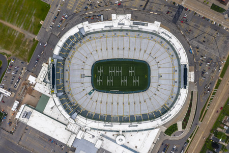 June 25, 2019 - Green Bay, Wisconsin, USA: Historic Lambeau Field, home of the Green Bay Packers and also known as The Frozen Tundraのeditorial素材