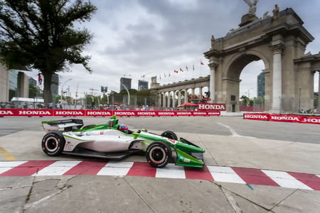 COLTON HERTA (88) (R) of The United States practices for the Hondy Indy Toronto at Streets of Toronto in Toronto, Ontario.のeditorial素材