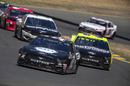 June 23, 2019 - Sonoma, California , USA: Corey LaJoie (32) races for position for the TOYOTA/SAVE MART 350 at Sonoma Raceway in Sonoma, California .のeditorial素材