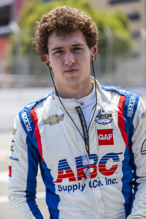 MATHEUS LEIST (4) of Brazil prepares to qualify for the Hondy Indy Toronto at Streets of Toronto in Toronto, Ontario.のeditorial素材