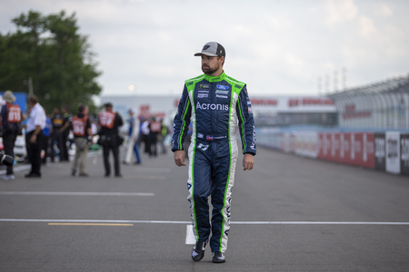 August 03, 2019 - Watkins Glen , New York, USA: Ricky Stenhouse, Jr (17) gets ready to qualify for the Go Bowling at The Glen at Watkins Glen International in Watkins Glen , New York.のeditorial素材