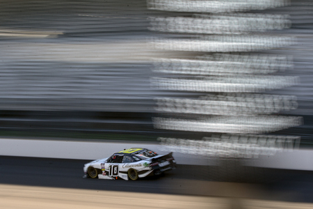 September 07, 2019 - Indianapolis, Indiana, USA: Austin Dillon (10) battles for position down the front stretch for the Indiana 250 at Indianapolis Motor Speedway in Indianapolis, Indiana.のeditorial素材