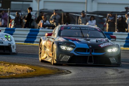 The BMW Team RLL BMW M8 GTE car  race for the Rolex 24 At Daytona at Daytona International Speedway...