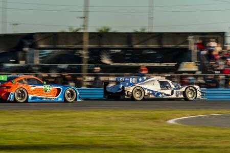 The DragonSpeed USA Oreca LMP2 07 car race for the Rolex 24 At Daytona at Daytona International Speedway in Daytona Beach, Florida.のeditorial素材