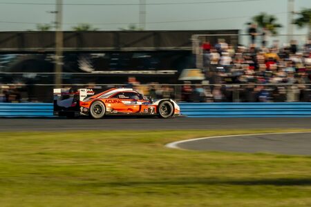 The ACURA TEAM PENSKE Acura DPI car  race for the Rolex 24 At Daytona at Daytona International Speedway in Daytona Beach, Florida.のeditorial素材
