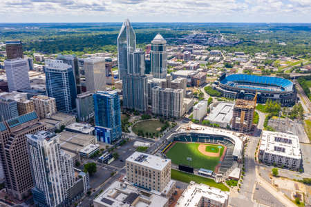 April 26, 2020 - Charlotte, North Carolina, USA: Charlotte is the most populous city in the U.S. state of North Carolina. Located in the Piedmont, it is the 16th-most populous city in the United States.のeditorial素材