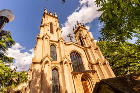 May 06, 2020 - Columbia, South Carolina, USA: Trinity Episcopal Cathedral, on Sumter St. in downtown, consecrated in 1857のeditorial素材
