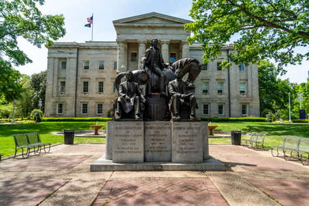 April 22, 2020 - Raleigh, North Carolina, USA: The North Carolina State Capitol is the former seat of the legislature of the U.S. state of North Carolina which housed all of the state's government until 1888.のeditorial素材