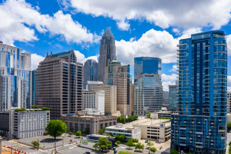 April 26, 2020 - Charlotte, North Carolina, USA: Charlotte is the most populous city in the U.S. state of North Carolina. Located in the Piedmont, it is the 16th-most populous city in the United States.のeditorial素材