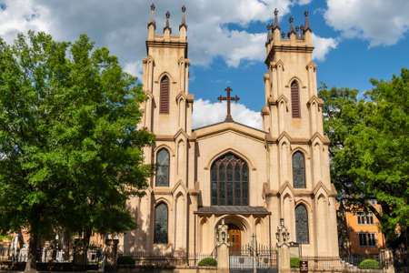 May 06, 2020 - Columbia, South Carolina, USA: Trinity Episcopal Cathedral, on Sumter St. in downtown, consecrated in 1857のeditorial素材