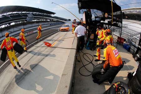 Kevin Harvick (4) celebrates his win for the Big Machine Hand Sanitizer 400 Powered by Big Machine Records at Indianapolis Motor Speedway in Indianapolis, .のeditorial素材