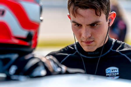 PATO OWARD (5) of Monterey, Mexico  qualifies for the Iowa INDYCAR 250s at Iowa Speedway in Newton,...