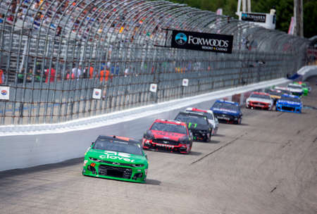 August 02, 2020 - Loudon, New Hampshire, USA: Matt Kenseth (42) races for position for the Foxwoods...