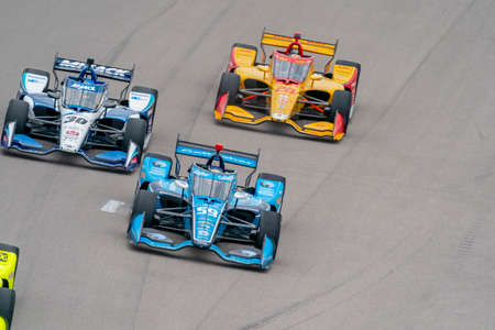 CONOR DALY (59) of the United States   races through the turns during the  race for the Bommarito...