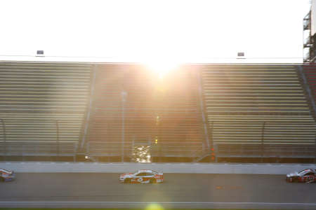 Ryan Newman (6) races for the FireKeepers Casino 400 at Michigan International Speedway in Brooklyn, Michigan.のeditorial素材