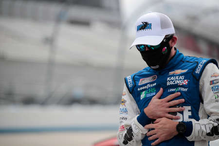 Ross Chastain (10) races for the Drydene 200 at Dover International Speedway in Dover, Delaware.