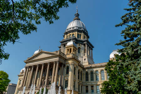 August 25, 2020 - Springfield, Illinois, USA: The Illinois State Capitol, located in Springfield,...
