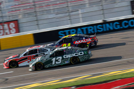 Ty Dillon (13) races for the South Point Hotel & Casino 400 at Las Vegas Motor Speedway in Las Vegas, Nevada.のeditorial素材