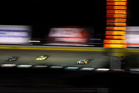 Kurt Busch (1) races for the South Point Hotel & Casino 400 at Las Vegas Motor Speedway in Las...