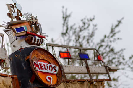 NILAND, CALIFORNIA- MAR 11: Historic Salvation Mountain in Niland, California on March 11, 2019. Salvation Mountain was proclaimed a National Treasure by Congress on May 15, 2002.のeditorial素材