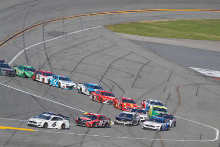 Ryan Newman (6) races for the O'Reilly Auto Parts 253 At Daytona at Daytona Road Course in Daytona Beach, Florida.のeditorial素材