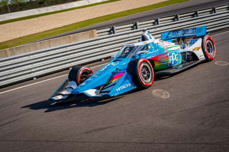 SCOTT MCLAUGHLIN (3) of Christchurch, New Zealand practices for the Honda Indy Grand Prix of Alabama at the Barber Motorsports Park in Birmingham, Alabama.のeditorial素材