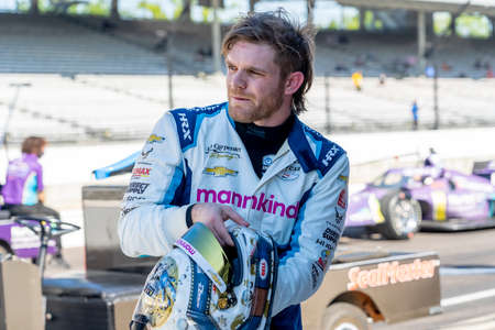 CONOR DALY (20) Of the United States prepares to practice for the GMR Grand Prix at the Indianapolis...